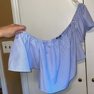 Striped off the shoulder flowy top